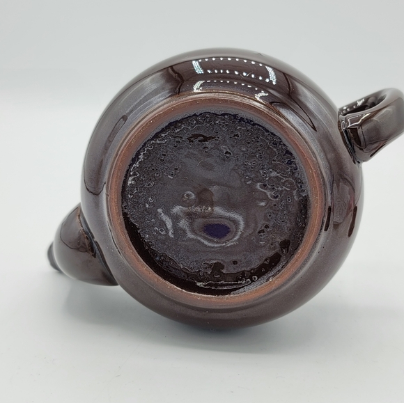 Japanese Dark Glaze Stoneware Tea for One Teapot 1940s-1950s Mid-Century Vintage - Picture 8 of 8